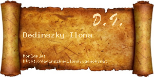 Dedinszky Ilona névjegykártya