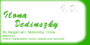 ilona dedinszky business card